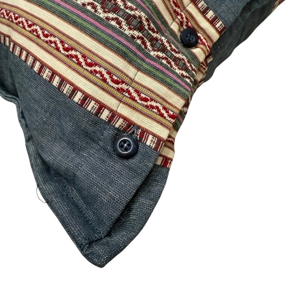 Ralph Lauren Alyssa Multicolor Striped Throw Pillow MSRP $255 20x20 Cotton/Linen - Picture 2 of 16